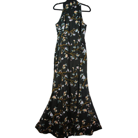 NEW, SAU LEE Ariana Floral Embroidered Satin Gown Size 8 #LD02 - Picture 5 of 12